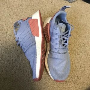 Women’s Adidas NMD R2 Chalk Blue-Ash Pink- White